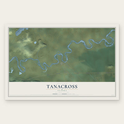 Tanacross, Alaska map print, the full design