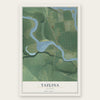 Tazlina, Alaska map print, the full design