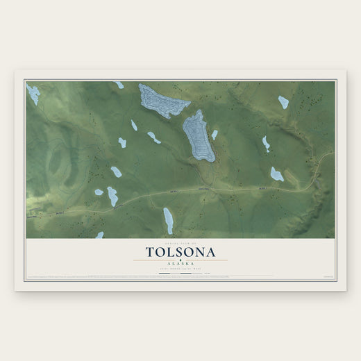 Tolsona, Alaska map print, the full design