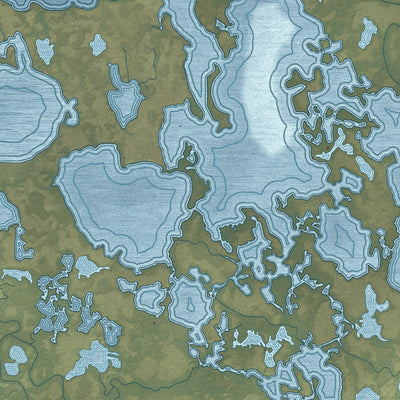 Close-up of the map of Tuntutuliak, Alaska print showing street and building detail