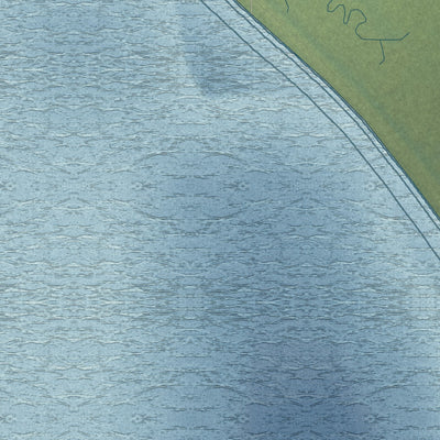 Close-up of the map of Twin Hills, Alaska print showing street and building detail