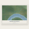 Upper Kalskag, Alaska map print, the full design
