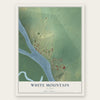 White Mountain, Alaska map print, the full design