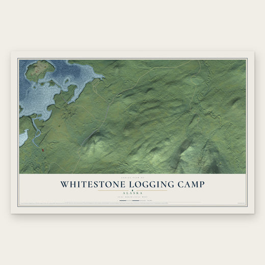 Whitestone Logging Camp, Alaska map print, the full design