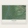Willow, Alaska map print, the full design