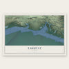 Yakutat, Alaska map print, the full design