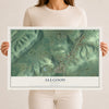 Map of Allgood, Alabama, 12 x 18 inch unframed archival matte print