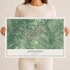Map of Andalusia, Alabama, 12 x 18 inch unframed archival matte print