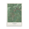 Map of Attalla, Alabama, 12 x 18 inch unframed archival matte print