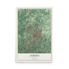 Map of Auburn, Alabama, 12 x 18 inch unframed archival matte print