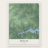 Beulah, Alabama map print, the full design