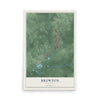 Map of Brewton, Alabama, 12 x 18 inch unframed archival matte print