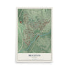 Map of Brighton, Alabama, 12 x 18 inch unframed archival matte print