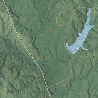 Second close-up of the map of Butler, Alabama print showing more streets and buildings