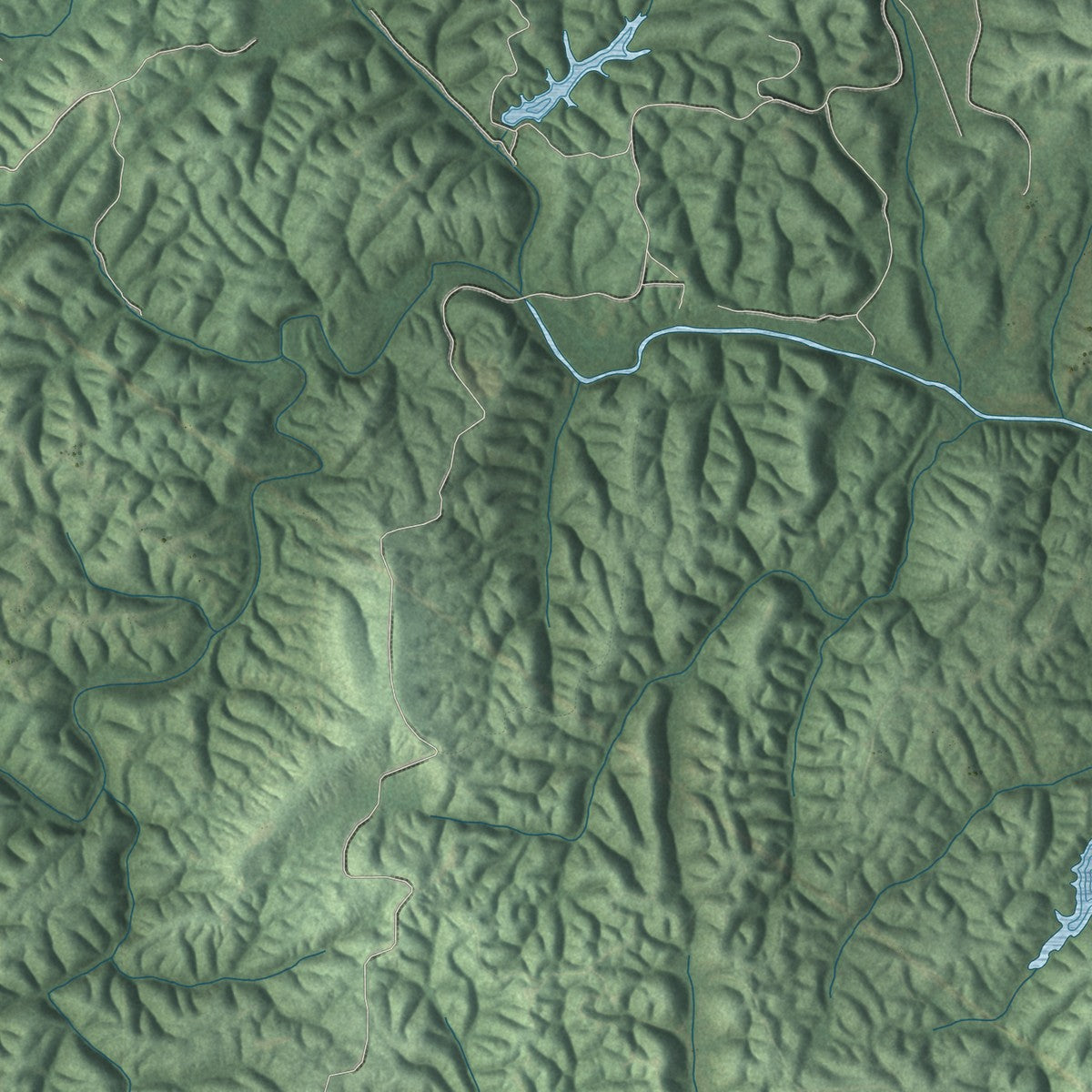 Close-up of the map of Calera, Alabama print showing street and building detail