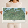 Map of Centre, Alabama, 12 x 18 inch unframed archival matte print