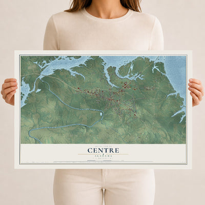 Map of Centre, Alabama, 12 x 18 inch unframed archival matte print