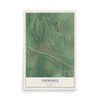 Map of Cherokee, Alabama, 12 x 18 inch unframed archival matte print