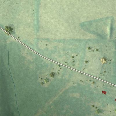 Second close-up of the map of Coffee Springs, Alabama print showing more streets and buildings