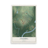 Map of Columbia, Alabama, 12 x 18 inch unframed archival matte print
