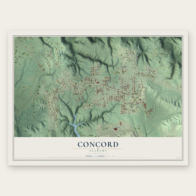 Concord, Alabama map print, the full design