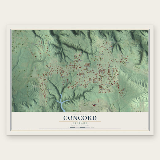 Concord, Alabama map print, the full design