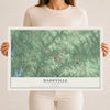 Map of Dadeville, Alabama, 12 x 18 inch unframed archival matte print