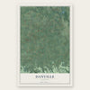 Danville, Alabama map print, the full design