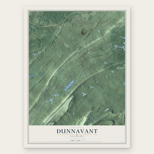 Dunnavant, Alabama map print, the full design