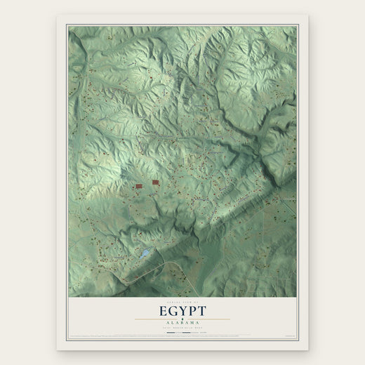 Egypt, Alabama map print, the full design
