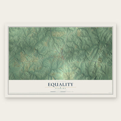 Equality, Alabama map print, the full design