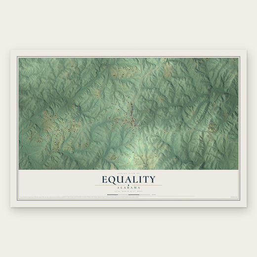 Equality, Alabama map print, the full design