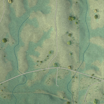 Close-up of the map of Fairford, Alabama print showing street and building detail