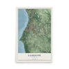 Map of Fairhope, Alabama, 12 x 18 inch unframed archival matte print