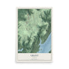 Map of Grant, Alabama, 12 x 18 inch unframed archival matte print