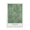 Map of Greenville, Alabama, 12 x 18 inch unframed archival matte print