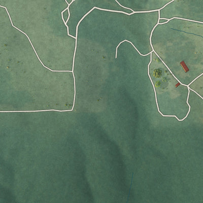 Close-up of the map of Gulfcrest, Alabama print showing street and building detail