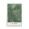 Map of Hayneville, Alabama, 12 x 18 inch unframed archival matte print