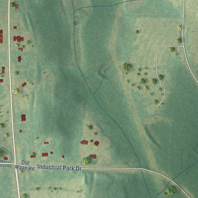 Second close-up of the map of Heath, Alabama print showing more streets and buildings