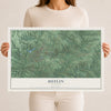 Map of Heflin, Alabama, 12 x 18 inch unframed archival matte print