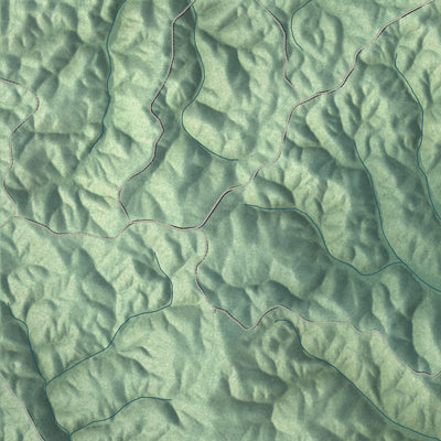 Second close-up of the map of Heflin, Alabama print showing more streets and buildings