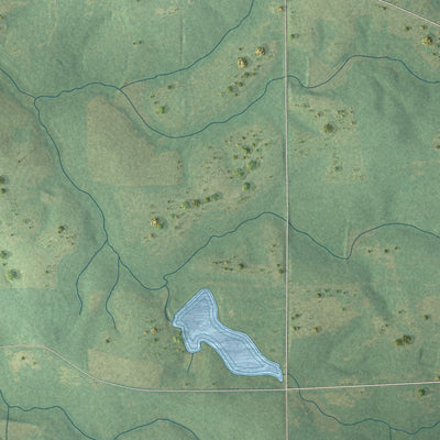 Second close-up of the map of Horn Hill, Alabama print showing more streets and buildings