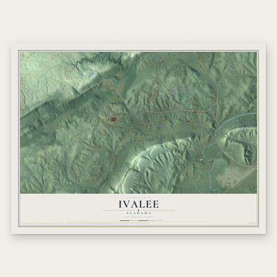 Ivalee, Alabama map print, the full design