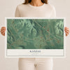 Map of Kansas, Alabama, 12 x 18 inch unframed archival matte print