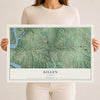 Map of Killen, Alabama, 12 x 18 inch unframed archival matte print