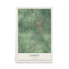 Map of Lanett, Alabama, 12 x 18 inch unframed archival matte print