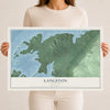 Map of Langston, Alabama, 12 x 18 inch unframed archival matte print