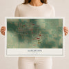 Map of Leighton, Alabama, 12 x 18 inch unframed archival matte print