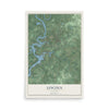 Map of Lincoln, Alabama, 12 x 18 inch unframed archival matte print