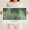 Map of Loachapoka, Alabama, 12 x 18 inch unframed archival matte print